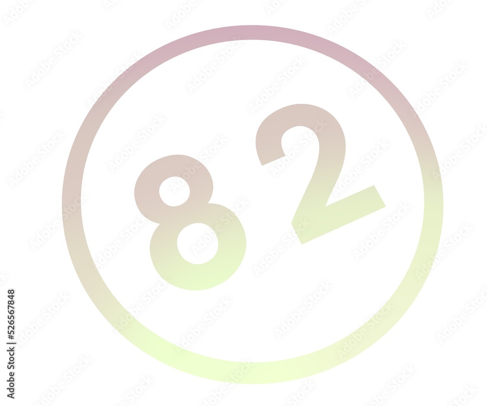 Poster colored number in a circle from a gradient. enumeration and numbering.