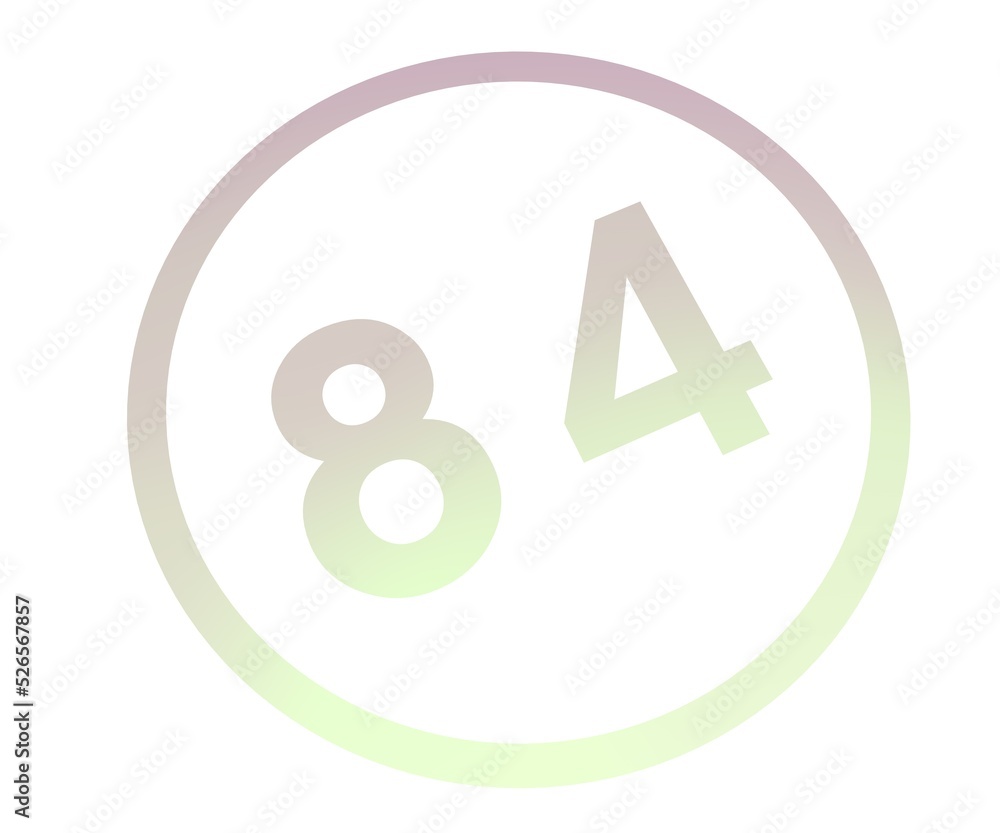 Poster colored number in a circle from a gradient. enumeration and numbering.
