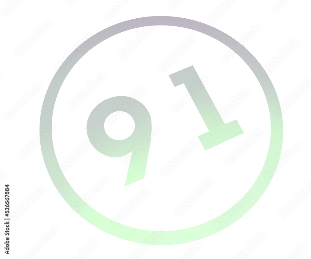 Poster Colored number or number in a circle from a gradient. Enumeration and numbering.