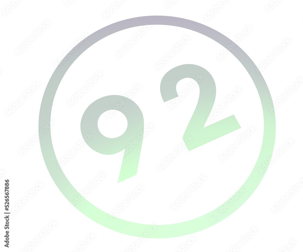 Poster colored number or number in a circle from a gradient. enumeration and numbering.