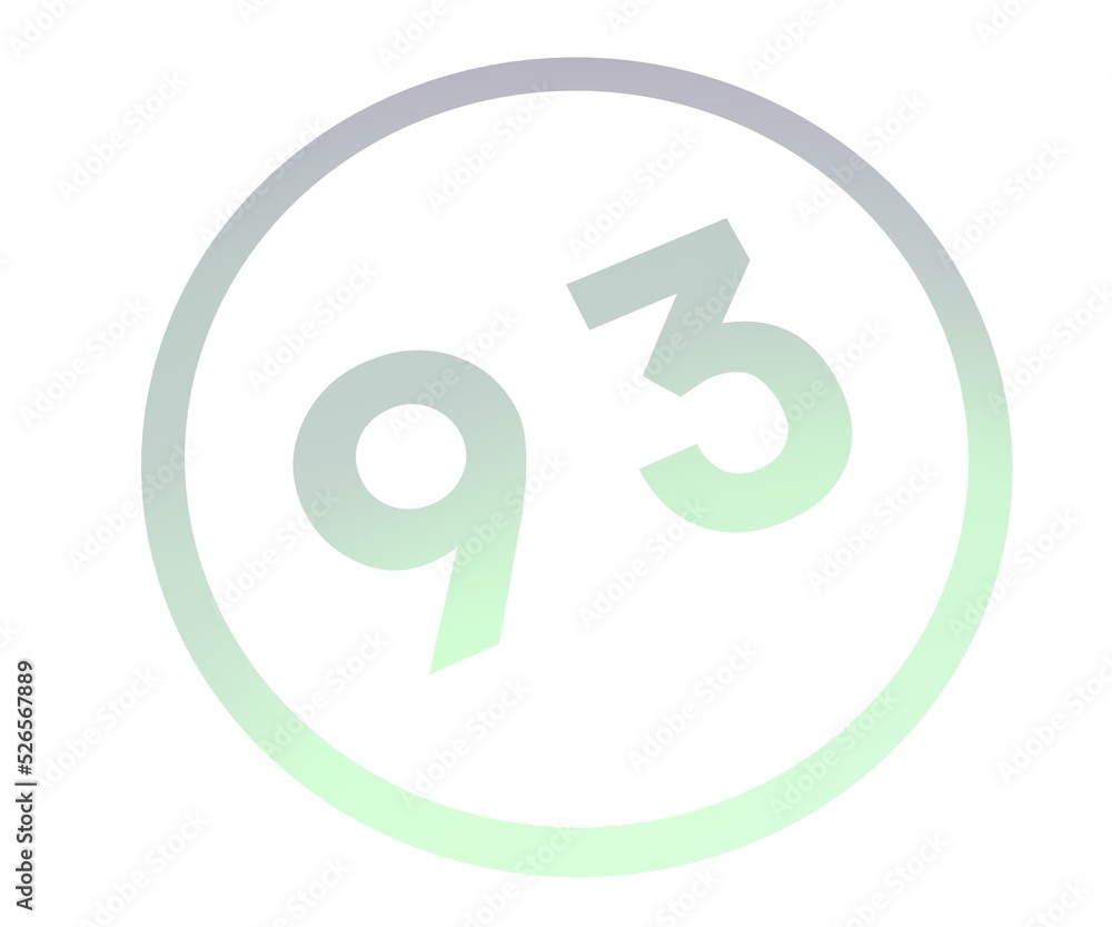Poster Colored number or number in a circle from a gradient. Enumeration and numbering.