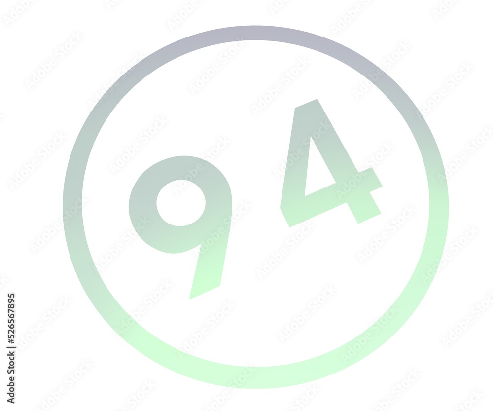 Aufkleber colored number or number in a circle from a gradient. enumeration and numbering.
