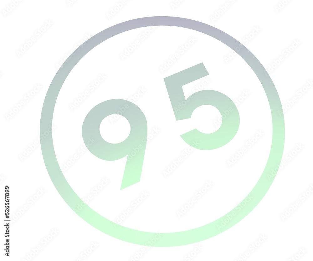 Poster colored number or number in a circle from a gradient. enumeration and numbering.