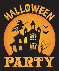 halloween party tshirt design