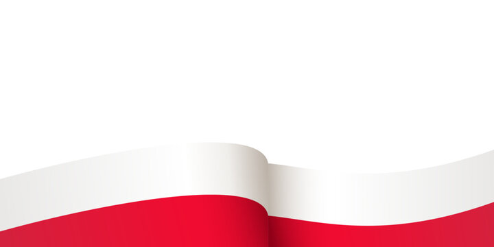 Polska flaga. Tło do projekt&oacute;w z symbolem Polski - flagą w bieli i czerwieni. 11 listopada - Dzień niepodległości, 3 maja - Święto Konstytucji.