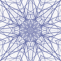 monochromatic mandala, like a coloring book, in business and blue colors