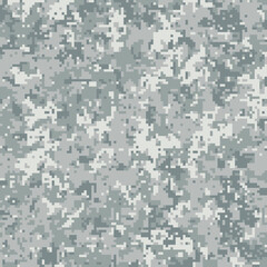 Pixel camouflage for a soldier army uniform. Modern camo fabric design. Digital military vector background.