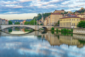 Lyon at sunset