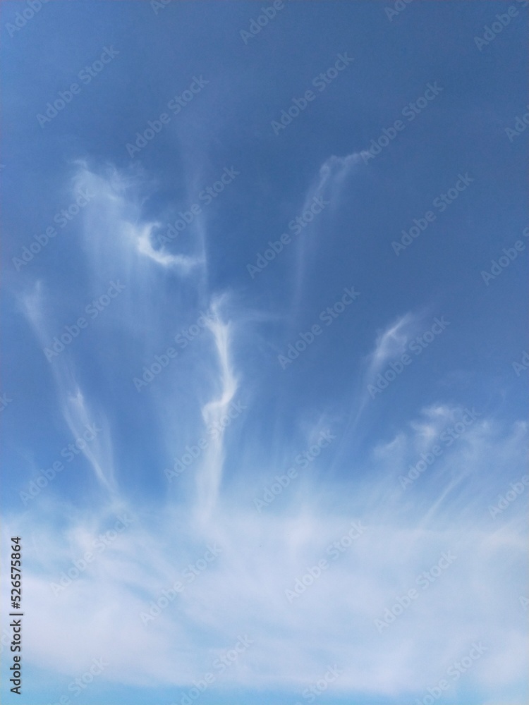 Wall mural blue sky with clouds