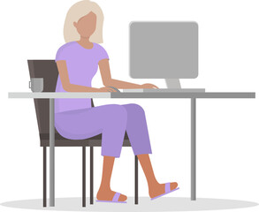 people working vector illustration people working on computer