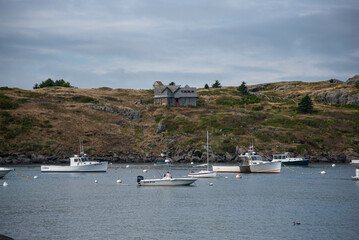 Fototapeta na wymiar Quaint Island in Maine during summer