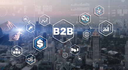 B2B Business Technology Marketing Company Commerce concept. Business to Business