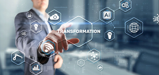 Business Digital Transformation. Future and Innovation Internet and network concept. Technology...