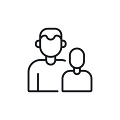 Guardianship screen linear icon. Thin line customizable illustration. Contour symbol. Vector isolated outline drawing. Editable stroke