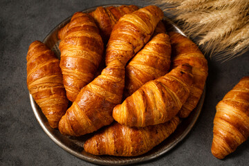 croissants on a large tray