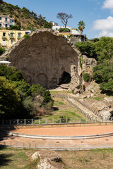 Ruins of an ancient Roman city. Baths of Venus. Terme di Baia. Architectural discoveries in a...