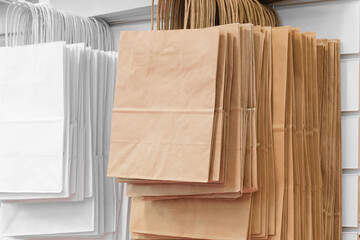 Set of Brown craft  paper bags