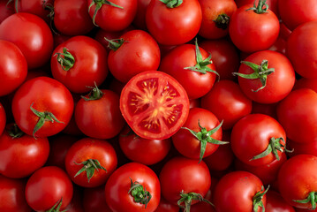 cut fresh red tomato