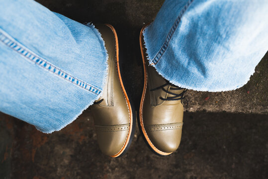 botas zapatos de cuero mujer con suela de goma