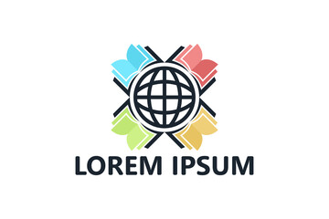 World book logo template design vector