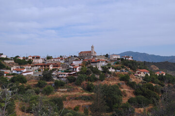 Fototapeta na wymiar The beautiful village of Klonari in the province of Limassol, in Cyprus 