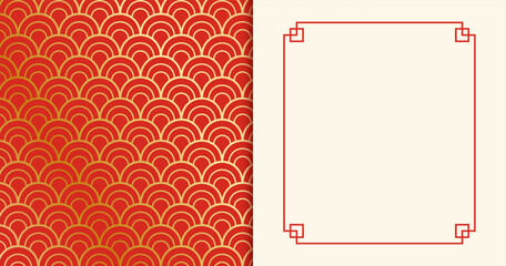 Vector banner in Asian style for Chinese new year. Happy new year 2023