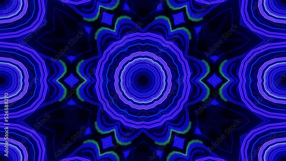 Poster star symmetry. abstract tunnel. vj loop motion design kaleidoscope background. abstract bg motion gr
