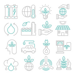 Ecology icons set