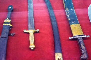 the hilts of some rapier swords from the 16th and 17th centuries