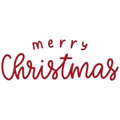 Hand drawn PNG element of lettering quote 'Merry Christmas' Good for stickers, labels, prints, cards, logos.
