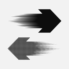 Black arrow icon, logo. Abstract vector design.