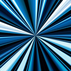 Abstract background with blue and white rays with effects