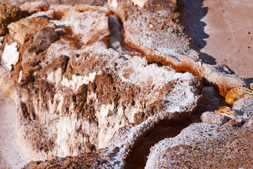Texture of salt mountain