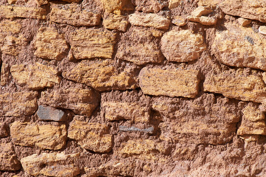 stone and adobe wall background