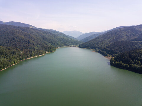 beautiful landscape from a drone on the mountains and the river © Tsyb Oleh