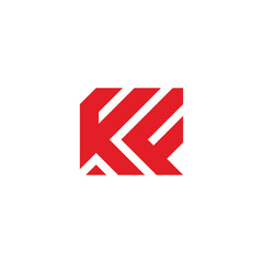 letter kf square geometric logo vector