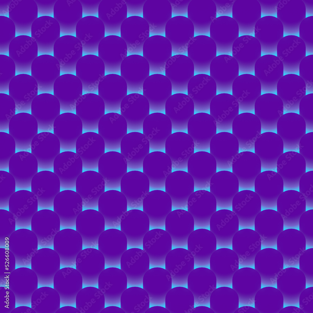 Aufkleber Flat design isometric view of cylinders with trendy gradient. Abstract pattern. 3d rendering digital illustration