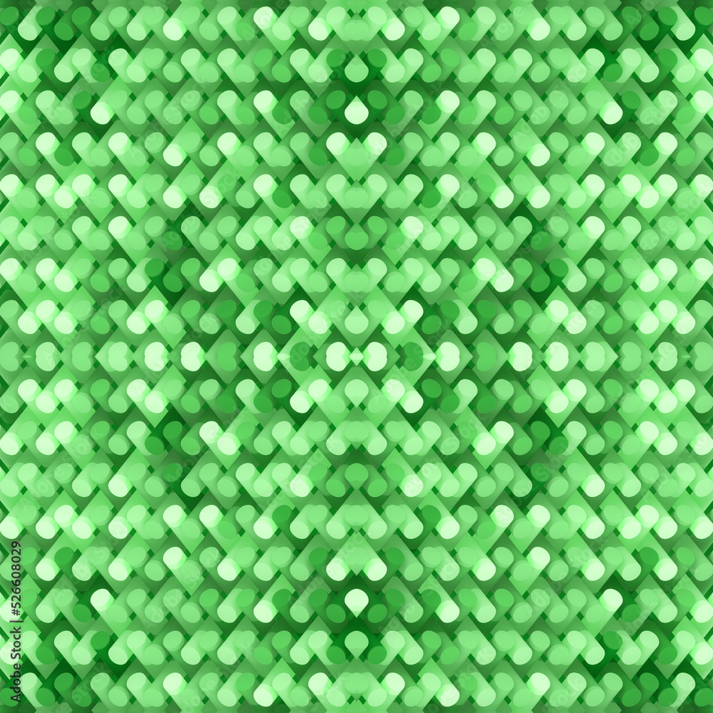 Poster kaleidoscopic pattern of cylindrical shapes with a trendy gradient. art background. 3d rendering dig
