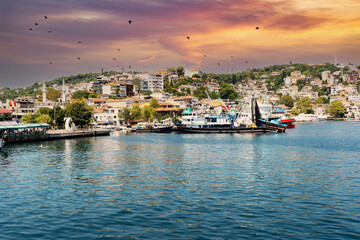 Sarıyer district, touristic town on the European side of Istanbul