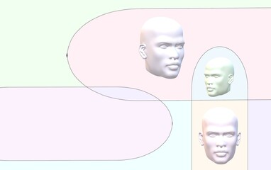 portrait of a person with a mask