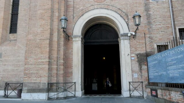 Padua, Italy, the entrance to the cloisters of Basilica of Saint Anthony church