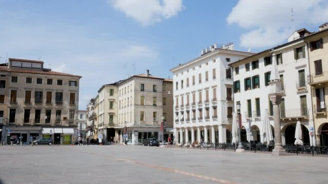 Padua, Italy, view of Piazza della Frutta square