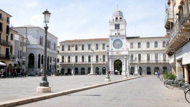 Padua, Italy, view of Piazza dei Signori square