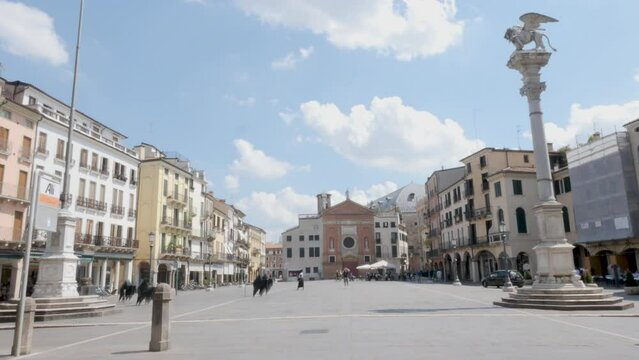 Padua, Italy, view of Piazza dei Signori main square