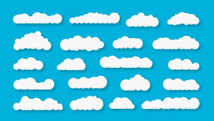 Clouds on a blue background