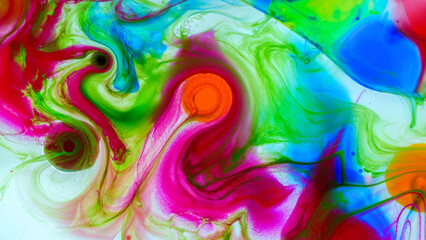 close up of abstract colorful background with drops