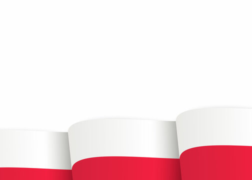 Polska flaga. Tło do projekt&oacute;w z symbolem Polski - flagą w bieli i czerwieni. 11 listopada - Dzień niepodległości, 3 maja - Święto Konstytucji.