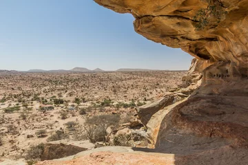 Fotobehang Cliffs around Laas Geel rock paintings, Somaliland © Matyas Rehak