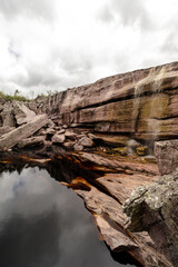 waterfall in the town of Mucuge, State of Bahia, Brazil