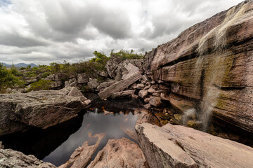 waterfall in the town of Mucuge, State of Bahia, Brazil
